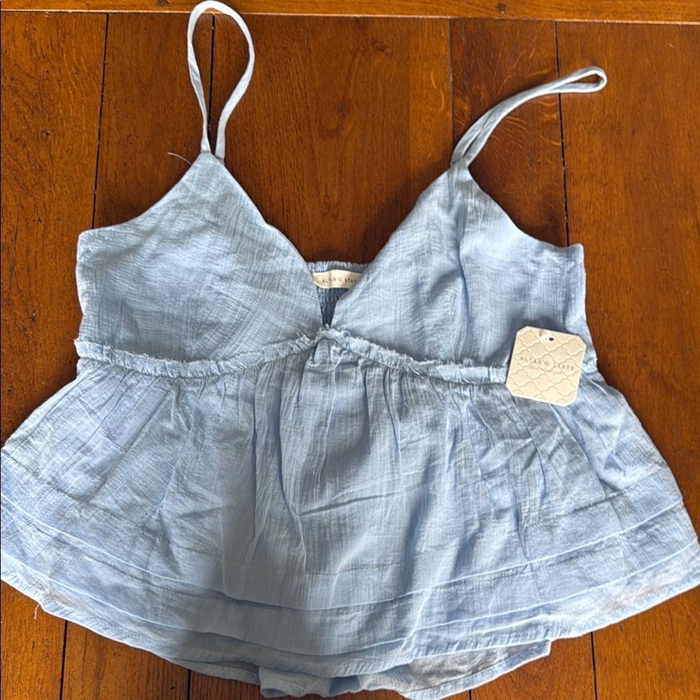 Light Blue Spaghetti Strap Top